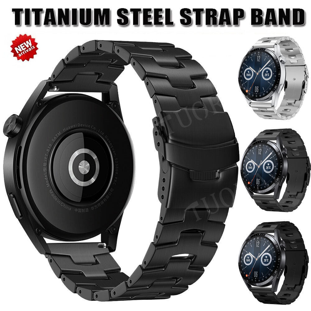 22mm Titanium Metal Link Watch Band Strap For Samsung Galaxy Watch/Huawei/Garmin