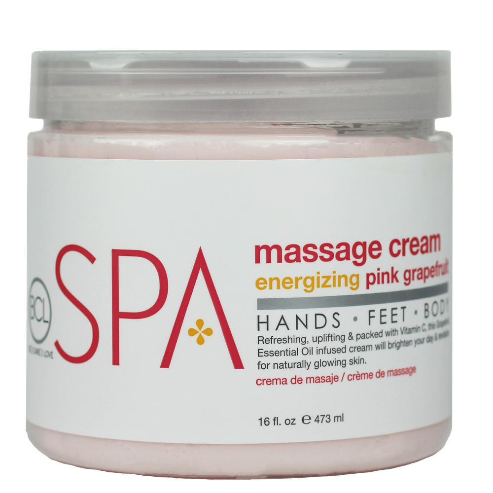 BCL SPA Massage Cream Energizing Pink Grapefruit, 16 oz.