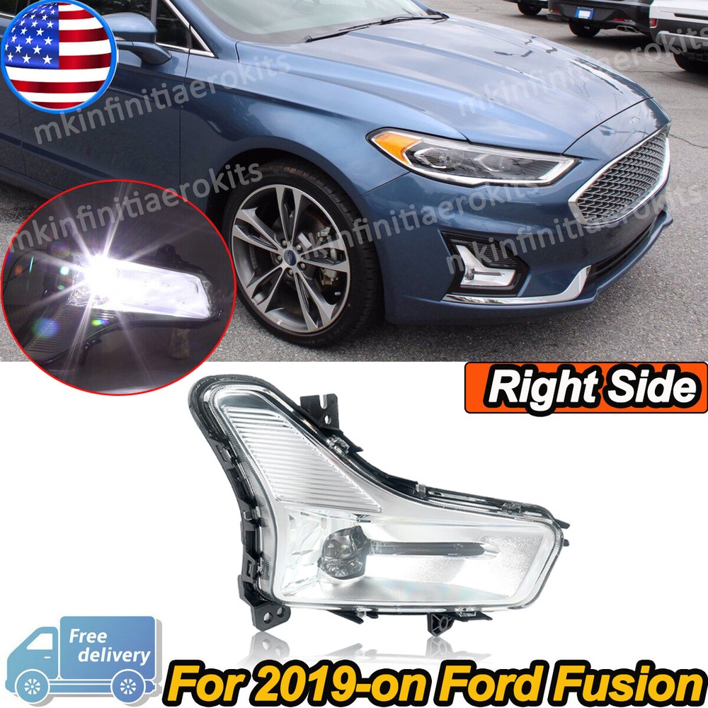 Right Passenger Side Clear LED Fog Light KS73-15A254-CB For 2019-21 Ford Fusion
