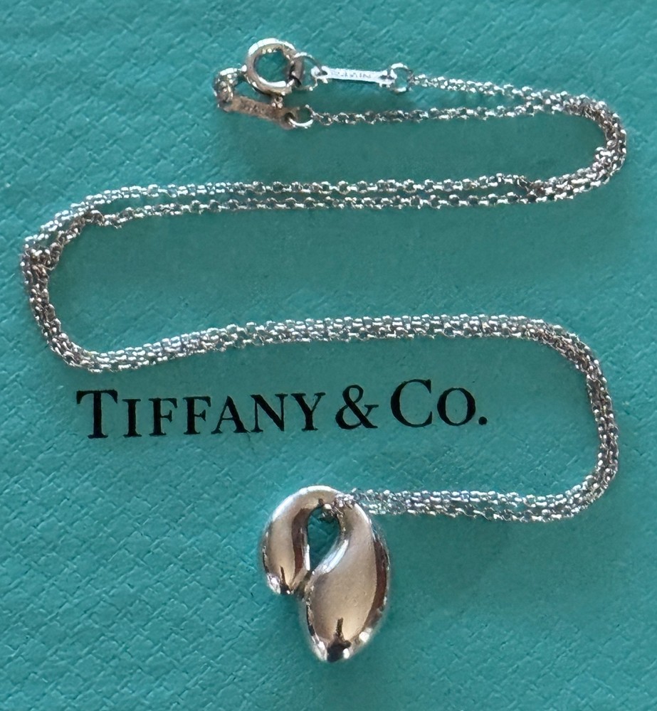 Tiffany & Co. Elsa Peretti Double Tear Drop Necklace 16