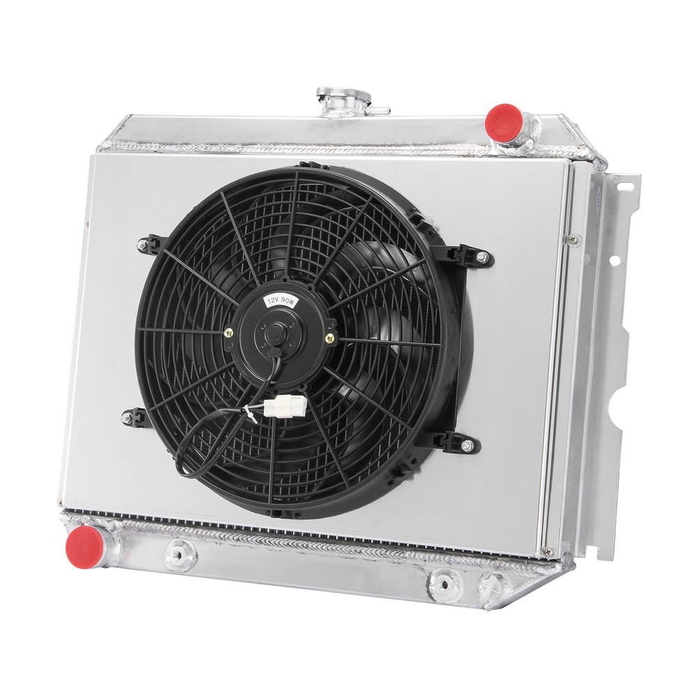 3 Rows Radiator+Shroud Fan For 1968-1974 Dodge Charger Challenger Coronet 22