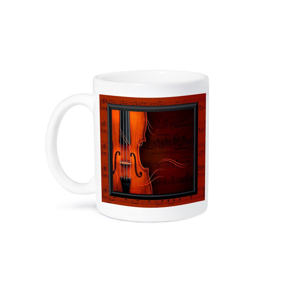 3dRose Violin Fiddle Coffee Mug for Music Lovers