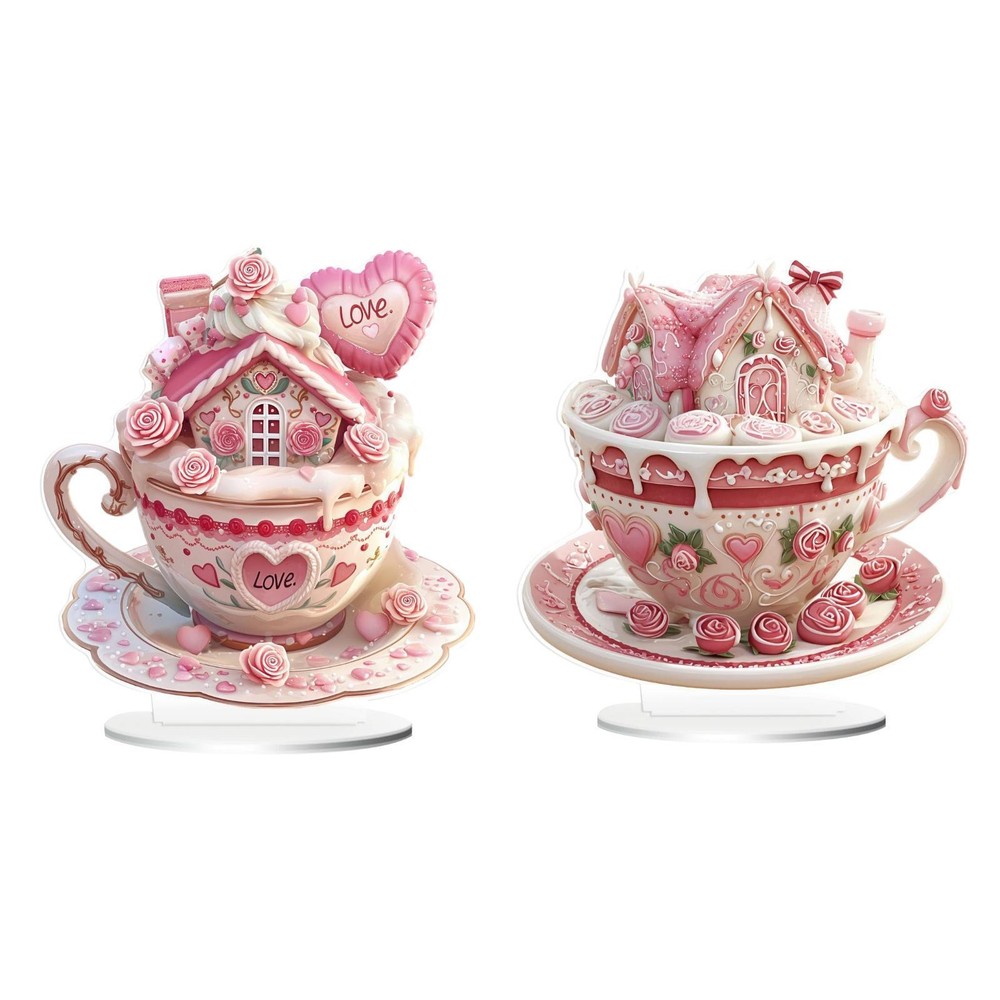 Acrylic Sign Valentine's Day Gift Desktop Ornament for Office Table Cabinet