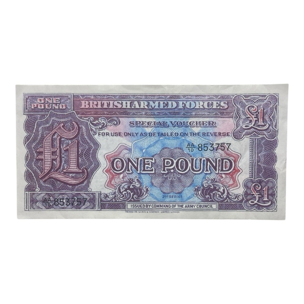 1948 British Armed Forces Special Voucher  1 Pound  - P# M22-image