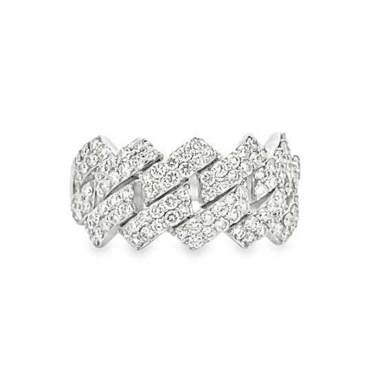 2.5Ct Round Moissanite Engagement Ring in 14K White Gold Plated Silver
