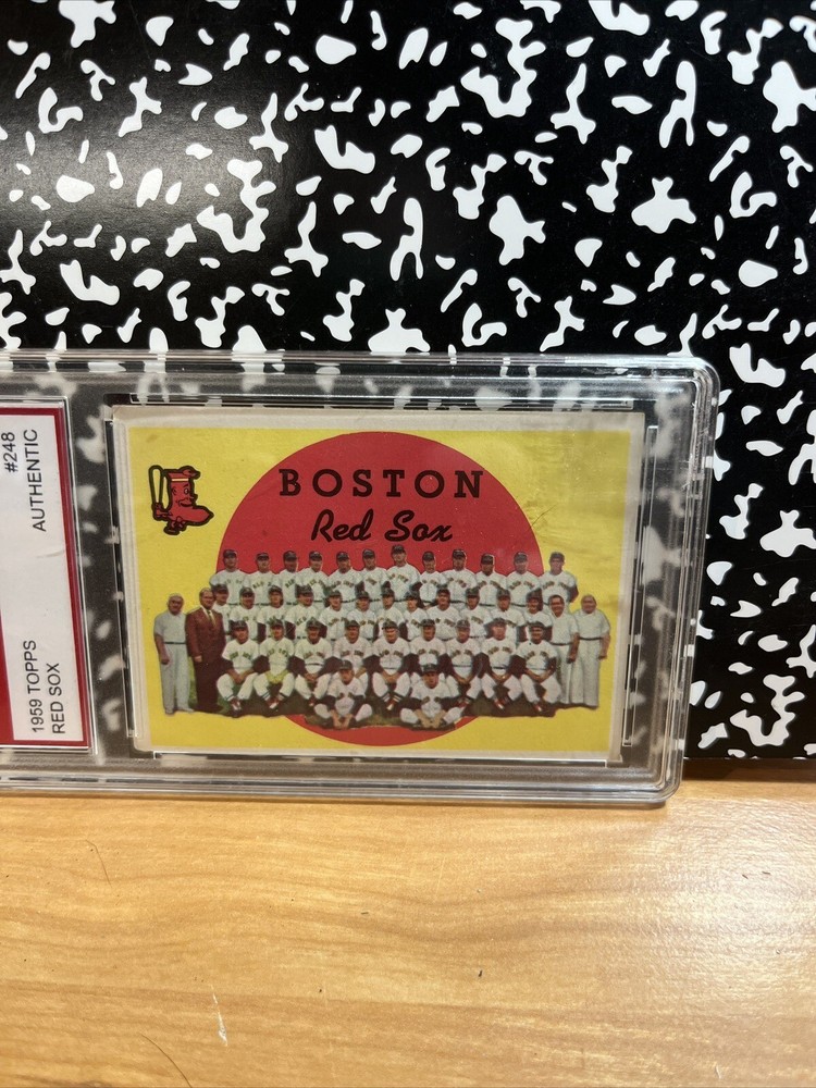 1959 Topps #248 Red Sox Team Checklist - AUTHENTICATED