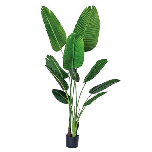Bagari 5ft Artificial Silk Bird of Paradise Palm Tree 1-Piece
