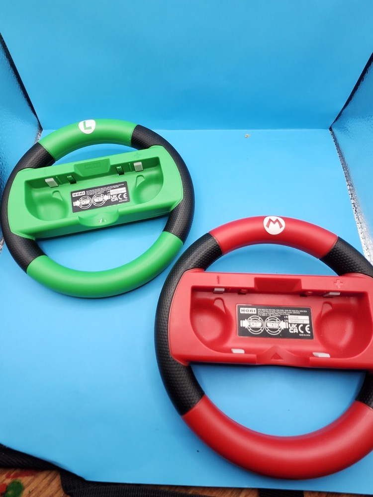 HORI Official Nintendo Switch Mario Kart 8 Deluxe Racing Wheel Mario & Luigi