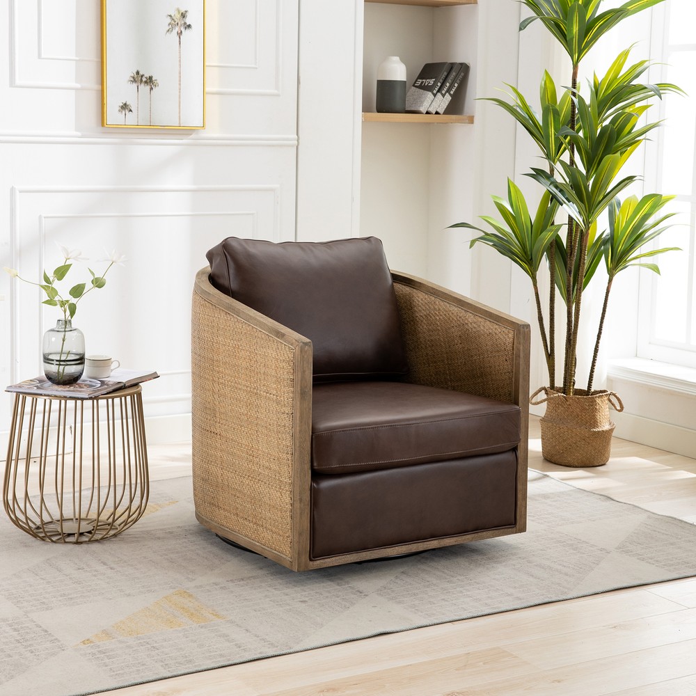 Clearance Swivel Barrel Chair with Discounted Pricing-image