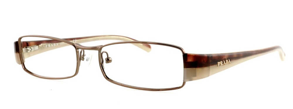 Prada VPR53H 766-1O1 50mm Brown Eyeglass Frames Made in Italy