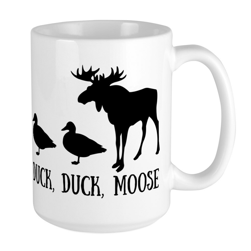 CafePress Duck,Duck, Moose Coffee Mug, Large 15 oz. White Coffee Cup (200012224)