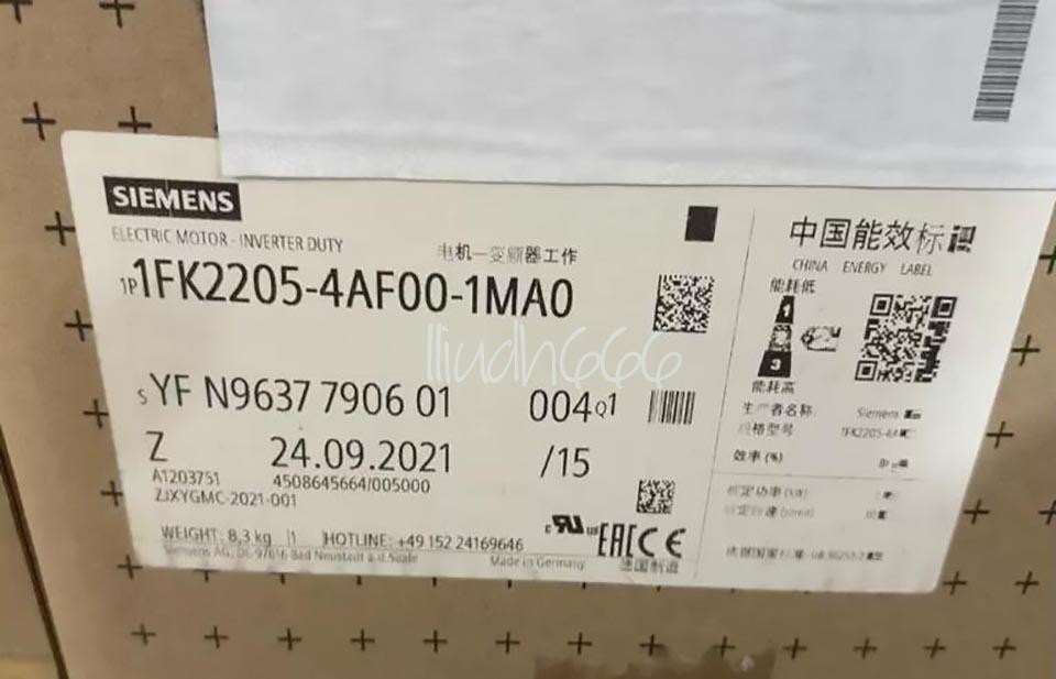 1PCS NEW SIEMENS SERVO MOTOR 1FK2205-4AF00-1MA0 fedex or DHL