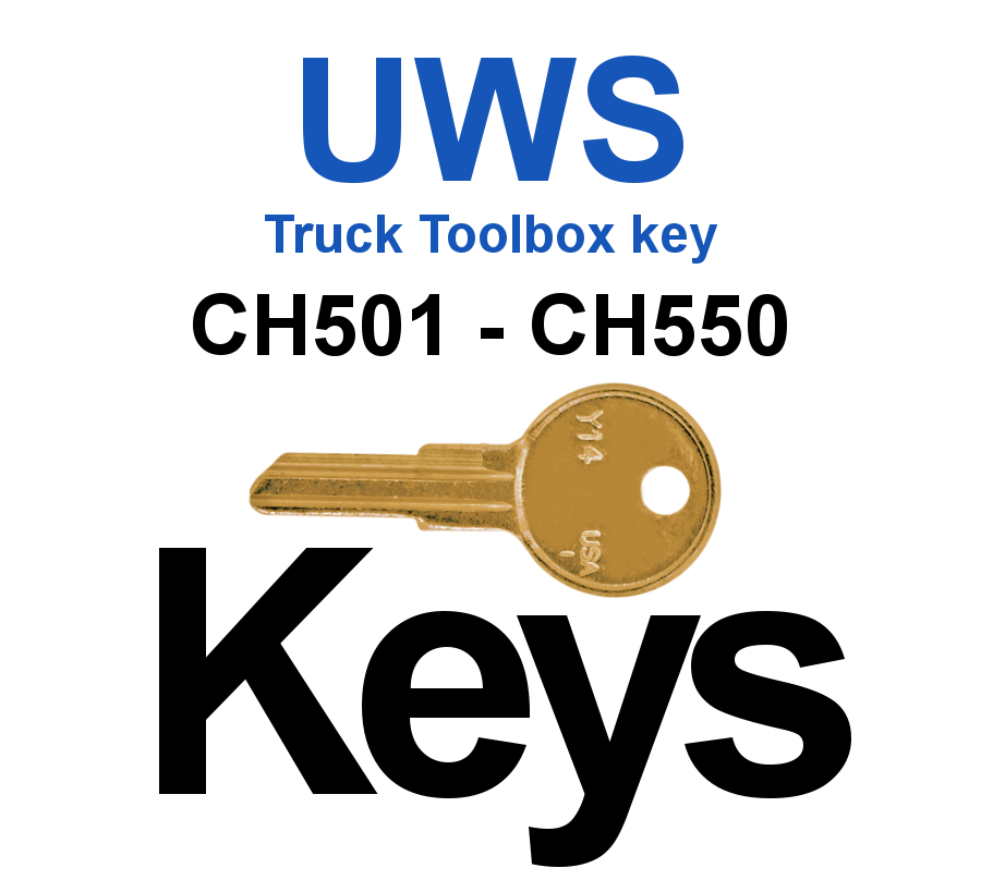 UWS Truck Toolbox Keys for Series CH501-CH550 – Choose Your Code in Dropdown