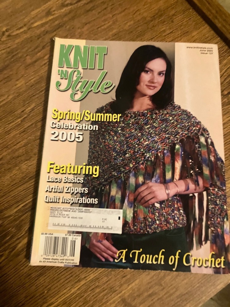 Vintage Back Issue of Knit N' Style Magazine - June 2005