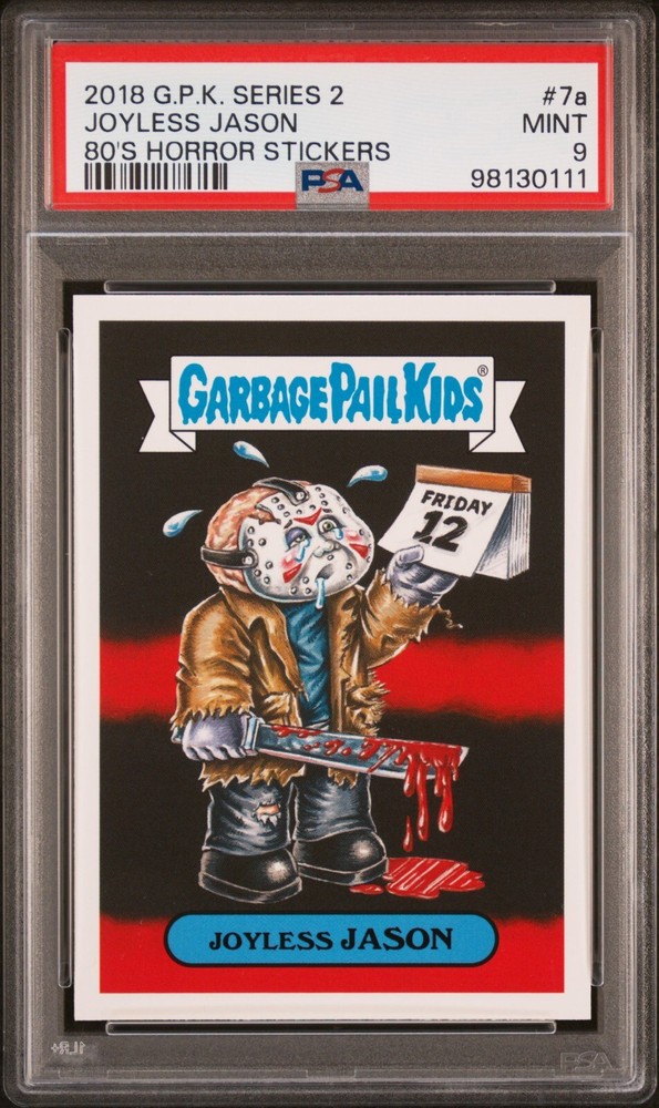 2018 Garbage Pail Kids Oh The Horror-Ible 80s Joyless Jason 7a PSA 9 Mint Pop-2