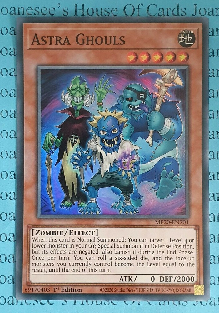 Astra Ghouls MP20-EN201 Super Rare 1st Edition YuGiOh Card Mint Condition