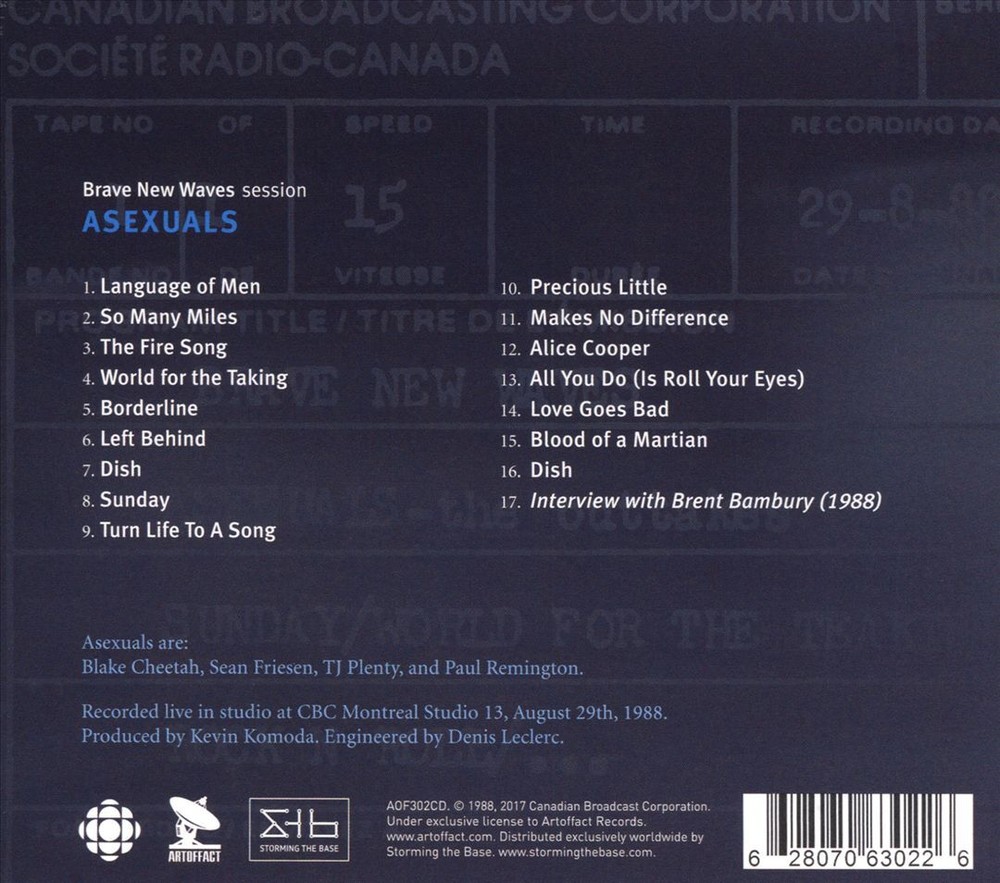 ASEXUALS BRAVE NEW WAVES SESSION NEW CD