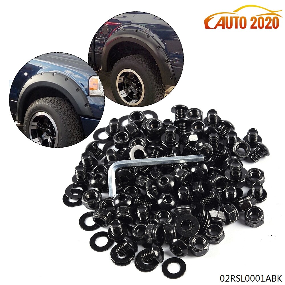 Fit For Universal Pocket/Rivet Style Fender Flares Screw/Bolt Hardware Kit
