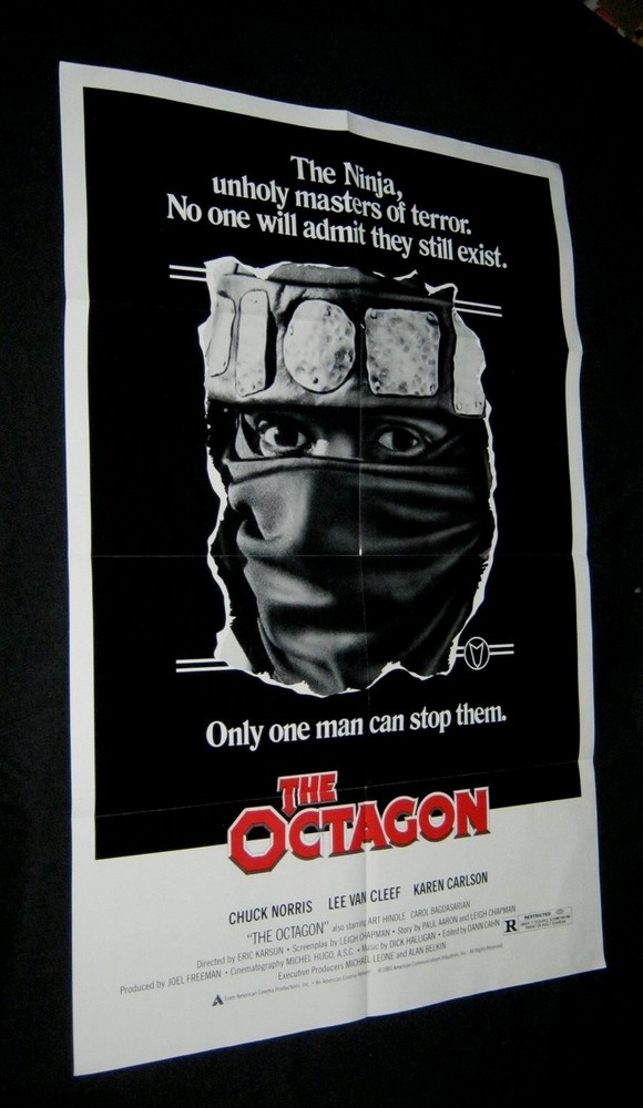 Original CHUCK NORRIS THE OCTAGON Australian One Sheet LEE VAN CLEEF Near Mint