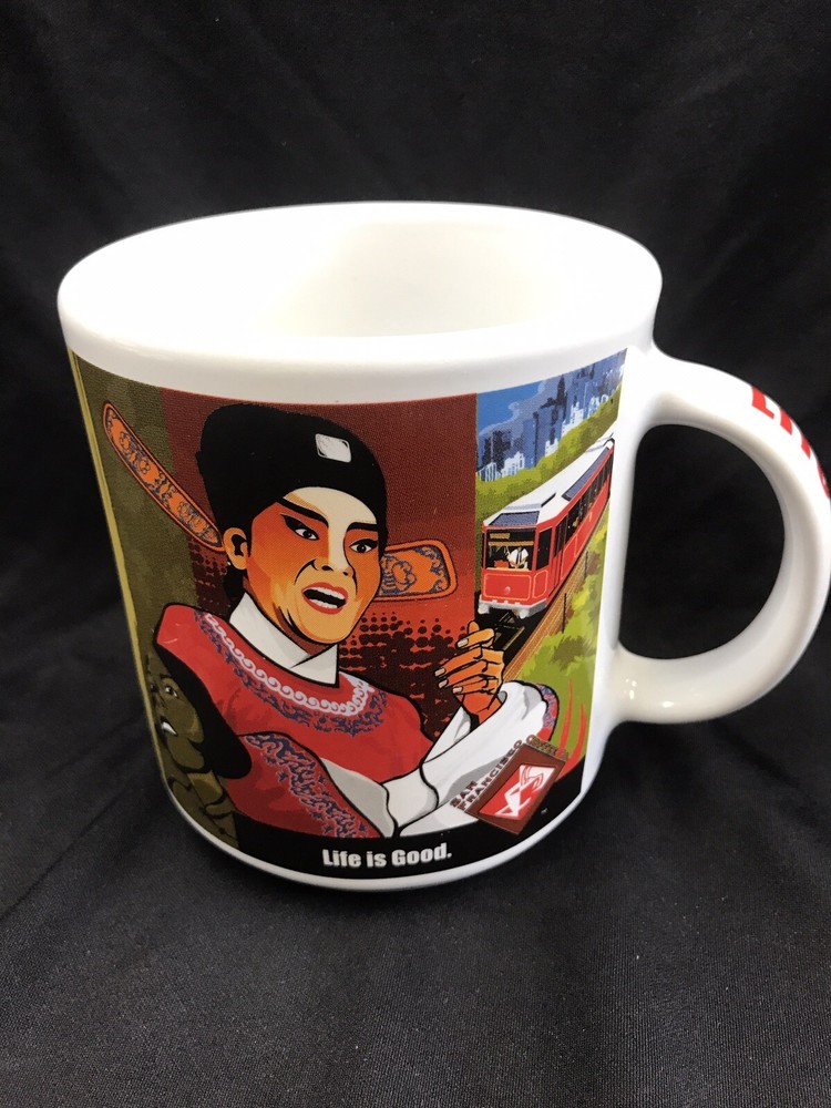 Huge San Francisco Coffee Co Mug: Hong Kong Collectors Series; Great Graphics