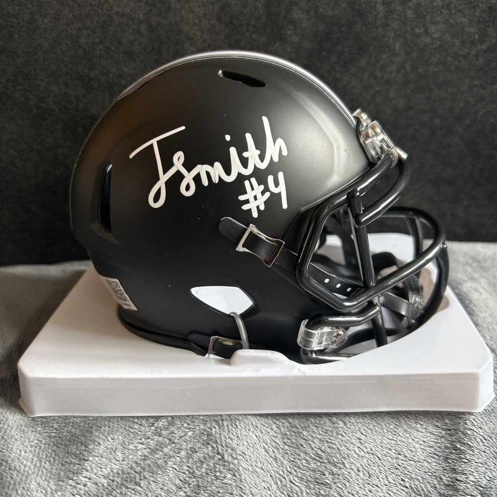 Jeremiah Smith Signed OSU Alternate Mini Helmet Rare Black SWAU COA