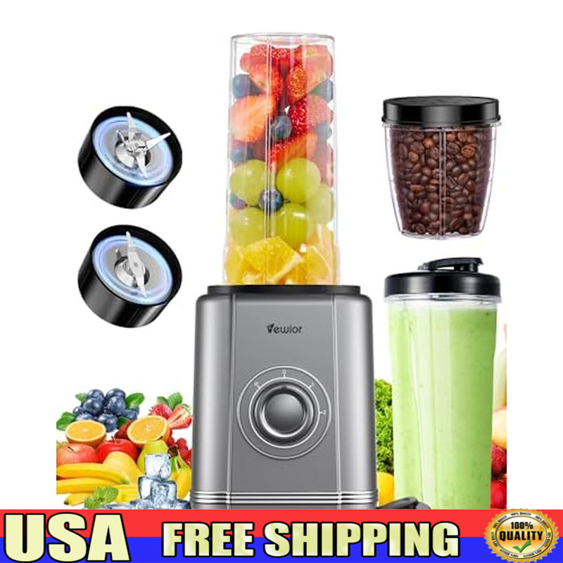 1200W Personal Blender for Smoothies Shakes Frozen Drinks with 6-Edge Blade & Portable Cups