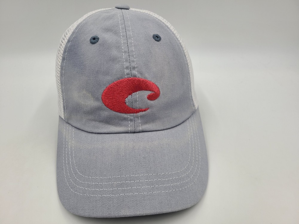 Costa Del Mar Mesh Trucker Adjustable Hat Cap Baseball Men Women Blue White Red