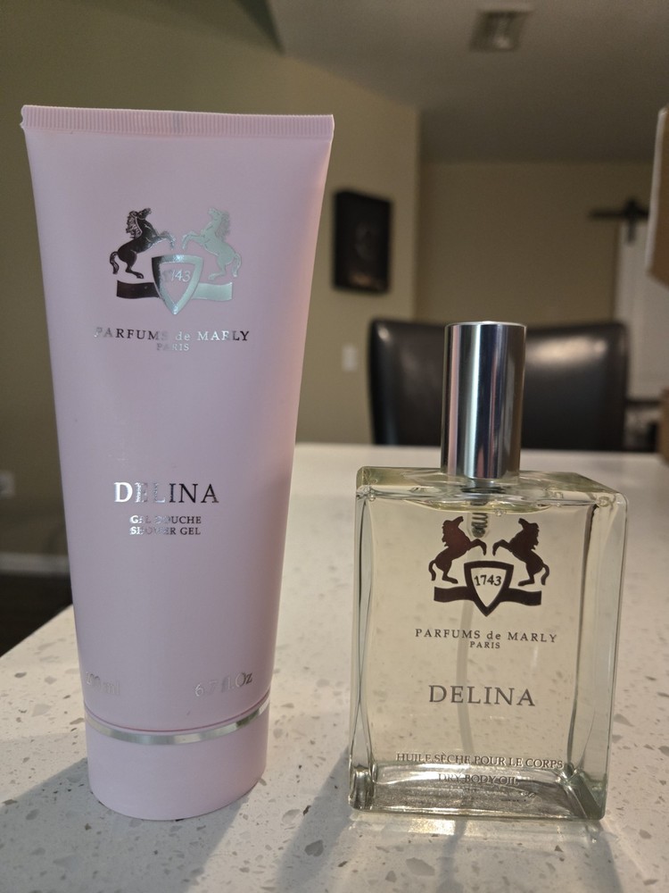 Parfums de Marly Delina Dry Body Oil and Shower Gel - Brand New & Unused