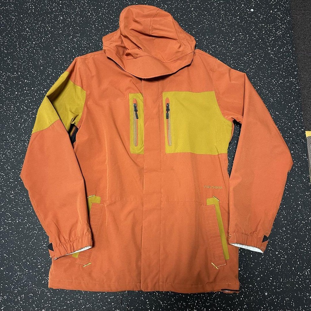 Volcom Snowboard Jacket Mens Size L Orange
