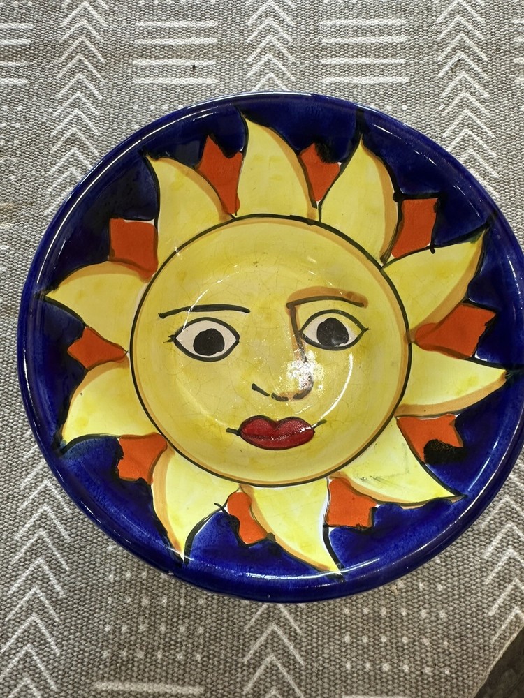 Vintage Hand Painted Italian Ceramic Sun Bowls Made for Starbucks Coffee Italy