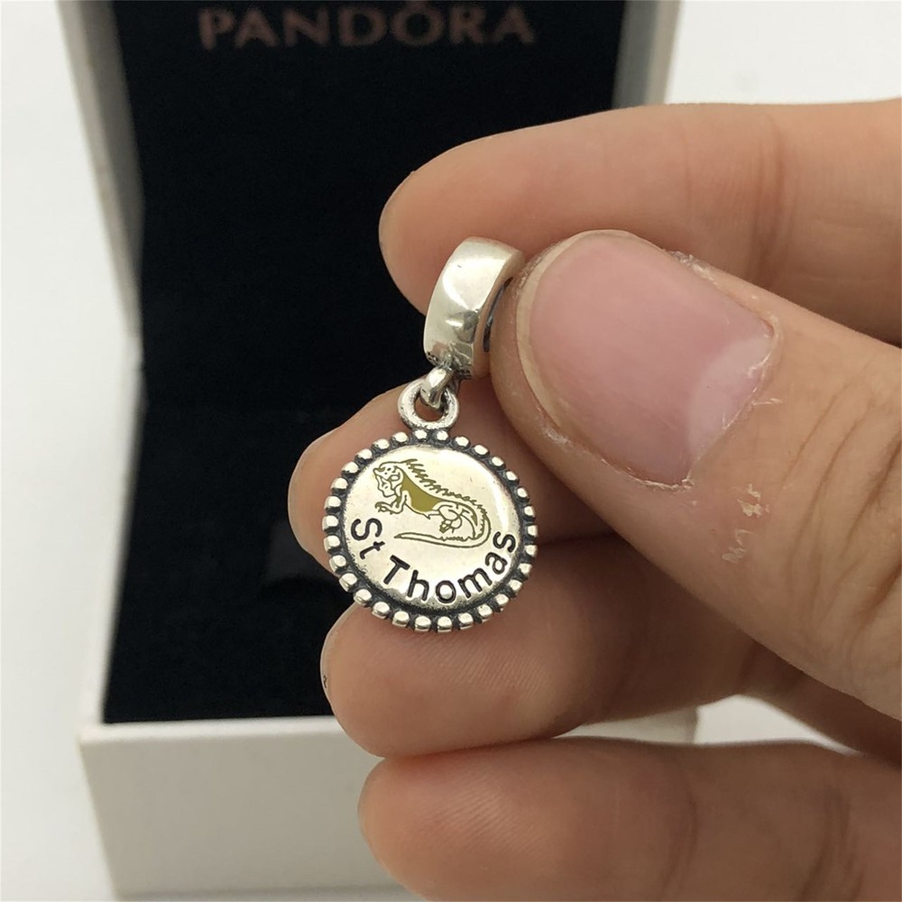 Pandora St. Thomas Exclusive Dangle Charm Pendant  S925 Silver with box