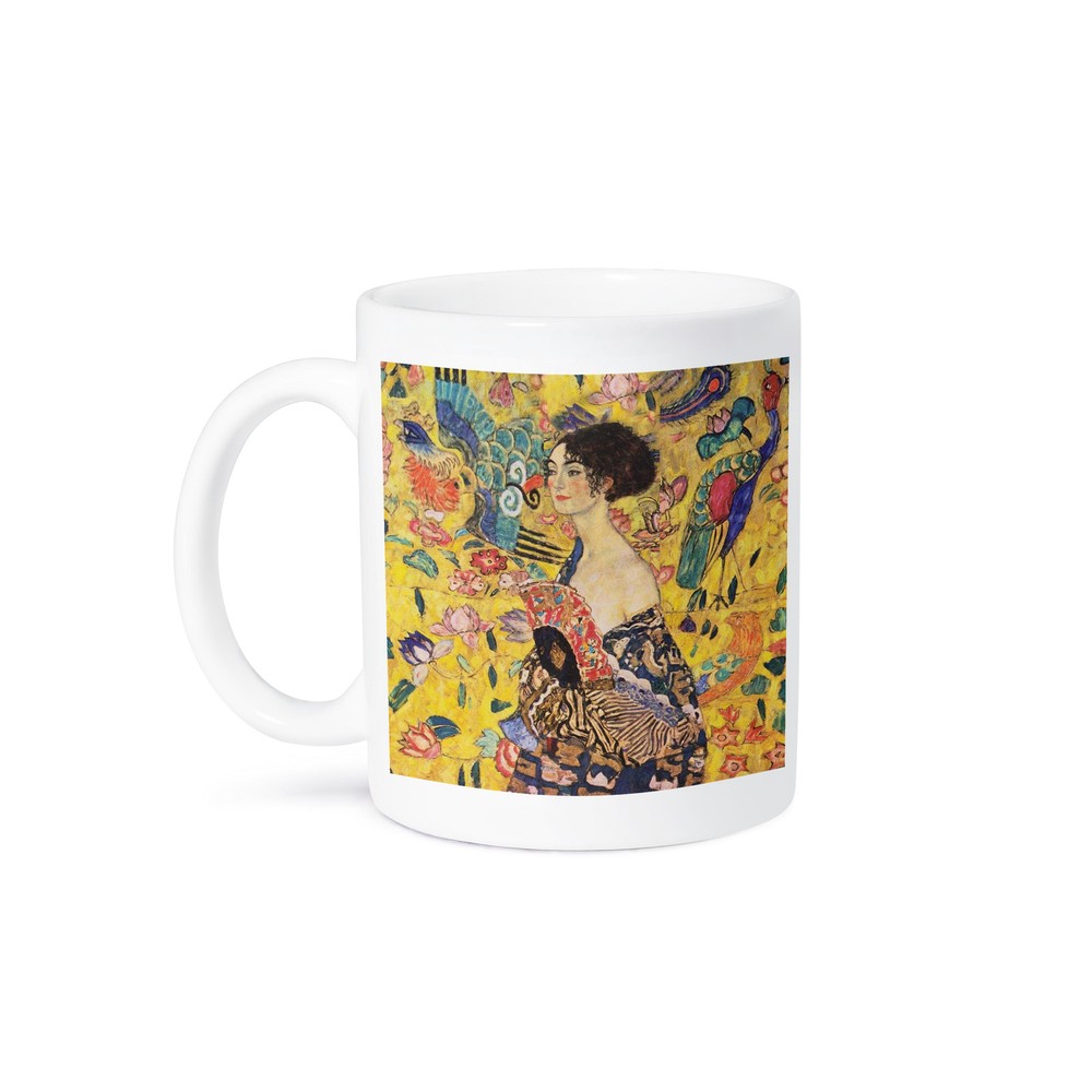Klimt Lady With Fan Art Print Mug - 3dRose PD-US Design  