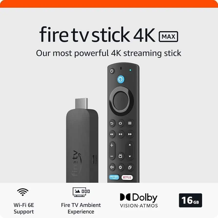 All-New Amazon Fire Stick 4K Max Firestick TV Wi-Fi 6E with Premium Apps