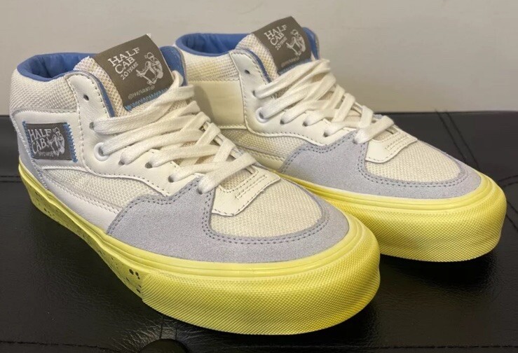 Vans Vault Half Cab VLT LX Vintage Sport Pale Blue White Men’s 6.5 / Women’s 8