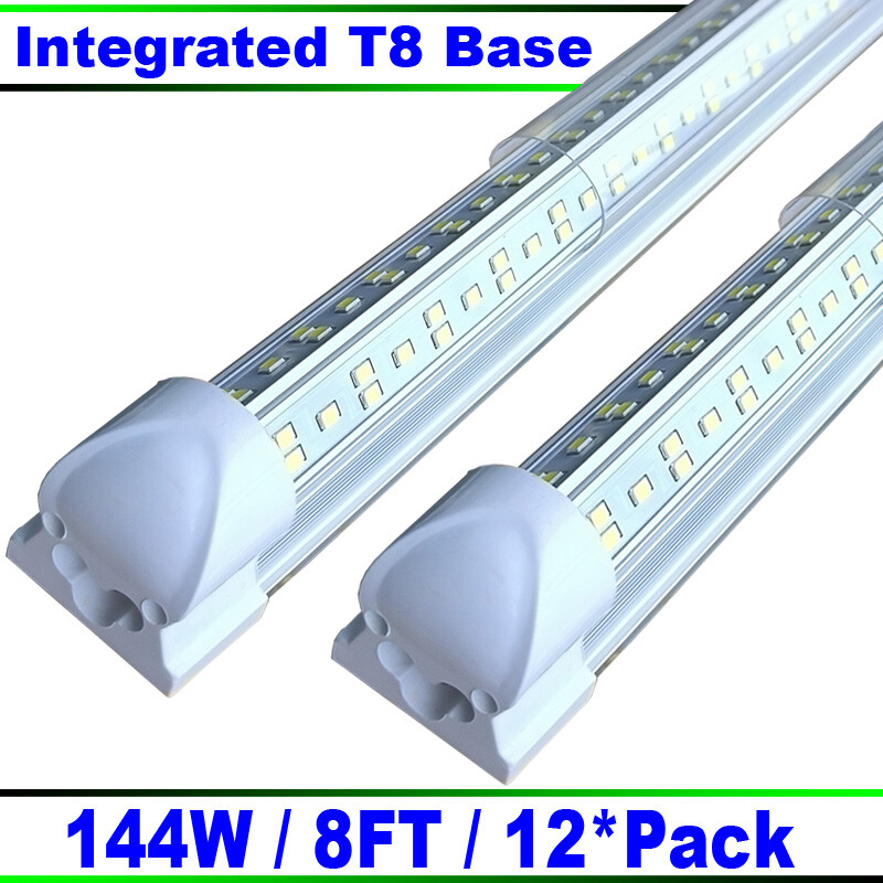 8 FT LED Tube Lights 6500K 8Ft LED Shop Light Fixture 144w LED Light Bulbs 12P
