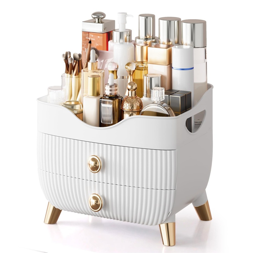 Makeup Organizer Countertop, Large Capacity Skincare Cosmetic Organizer for V...