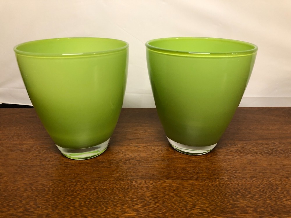 Lime Green Goblet Cocktail Glasses Set of 2