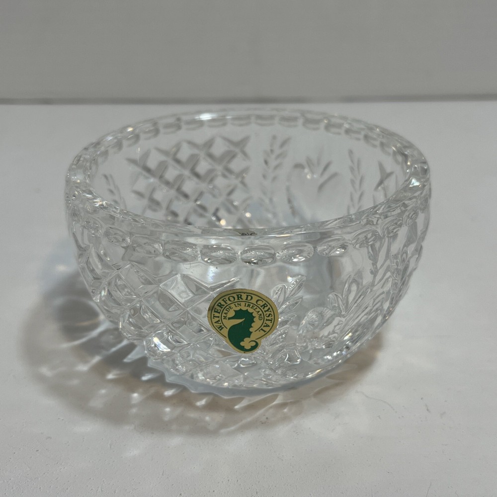 Waterford Small Crystal Bowl with Original 2001 Times Square Sticker  