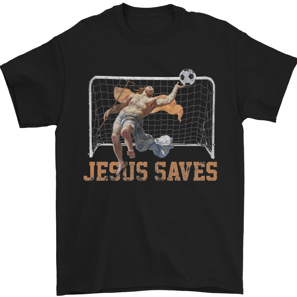 Jesus Saves Funny Atheist Christian Atheism Mens T-Shirt 100% Cotton