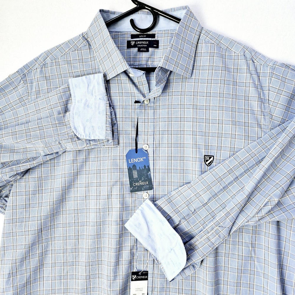 Cremoeux Long Sleeve Button Up Shirt Mens Sz XXL Skull N Crossbones Flip Cuff