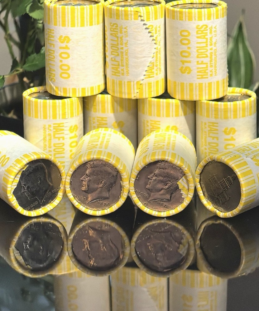 UNSEARCHED 20-Coin Kennedy US $Half Dollar ROLLS $US Federal Reserve Bank Sealed