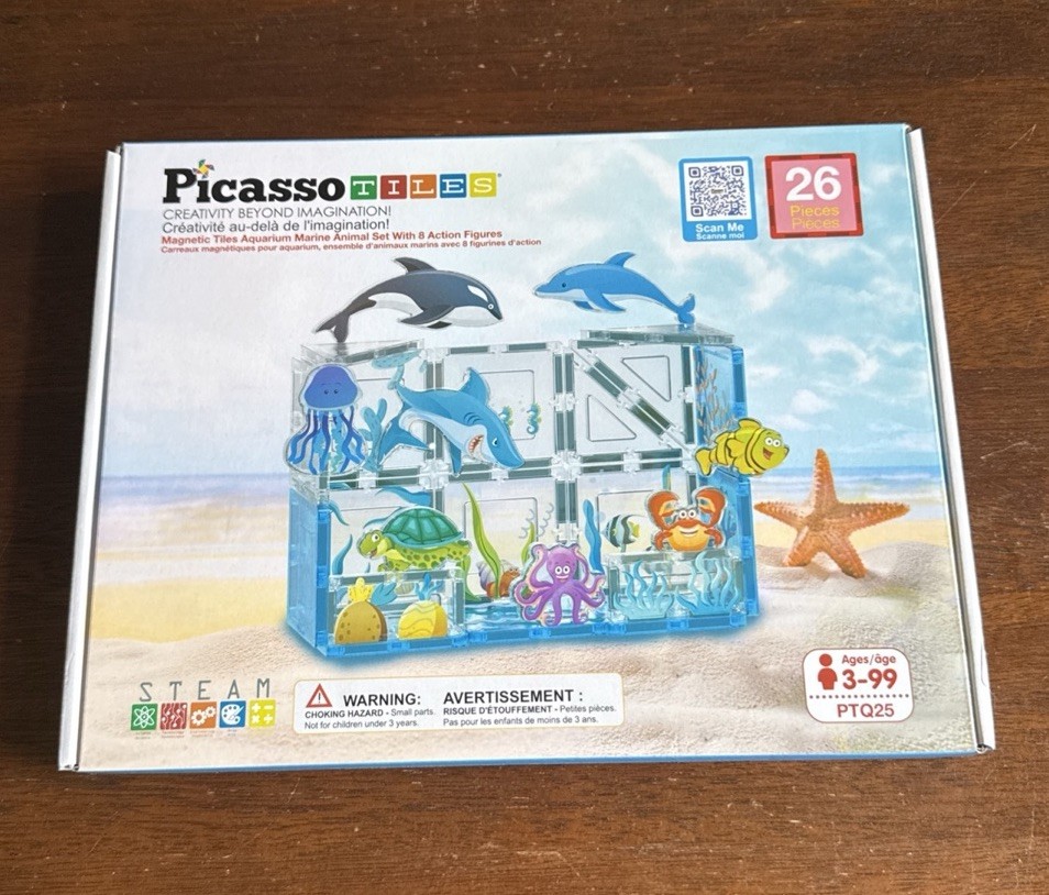 Magnetic Building Blocks 26pc Aquarium Marine Animal Set NEW