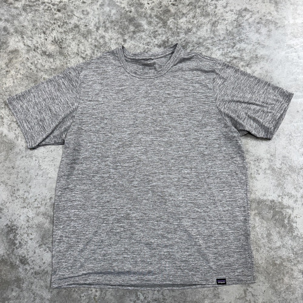 Patagonia Shirt Mens Large Gray Heather Performance Short Sleeve Crewneck Tee