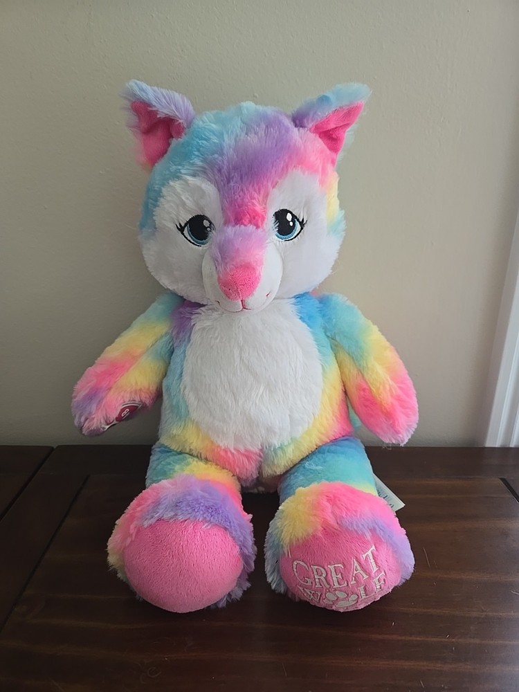 Great Wolf Lodge Exclusive 17in Rainbow Wolf Plush by Build-A-Bear Limited Edition