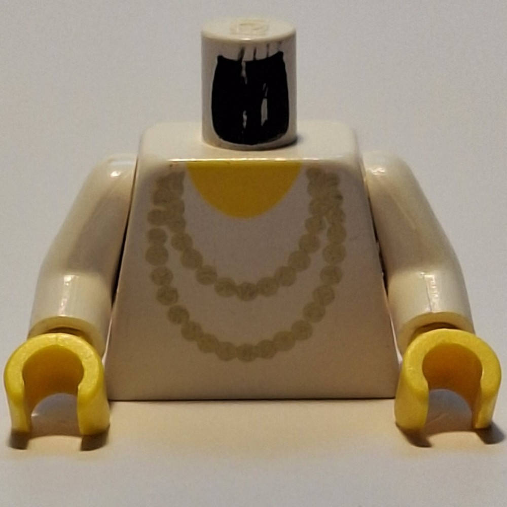 Lego Town Torso Necklace Gold Yellow Undershirt Pattern 973p72c01