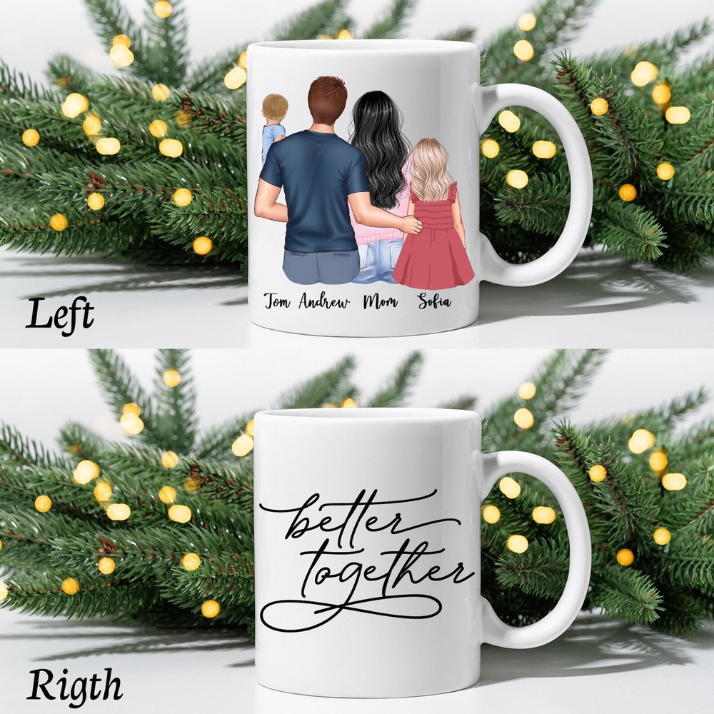 Personalized Family Portrait Mug Family Coffee Mug Personalized Mug With Your Fa