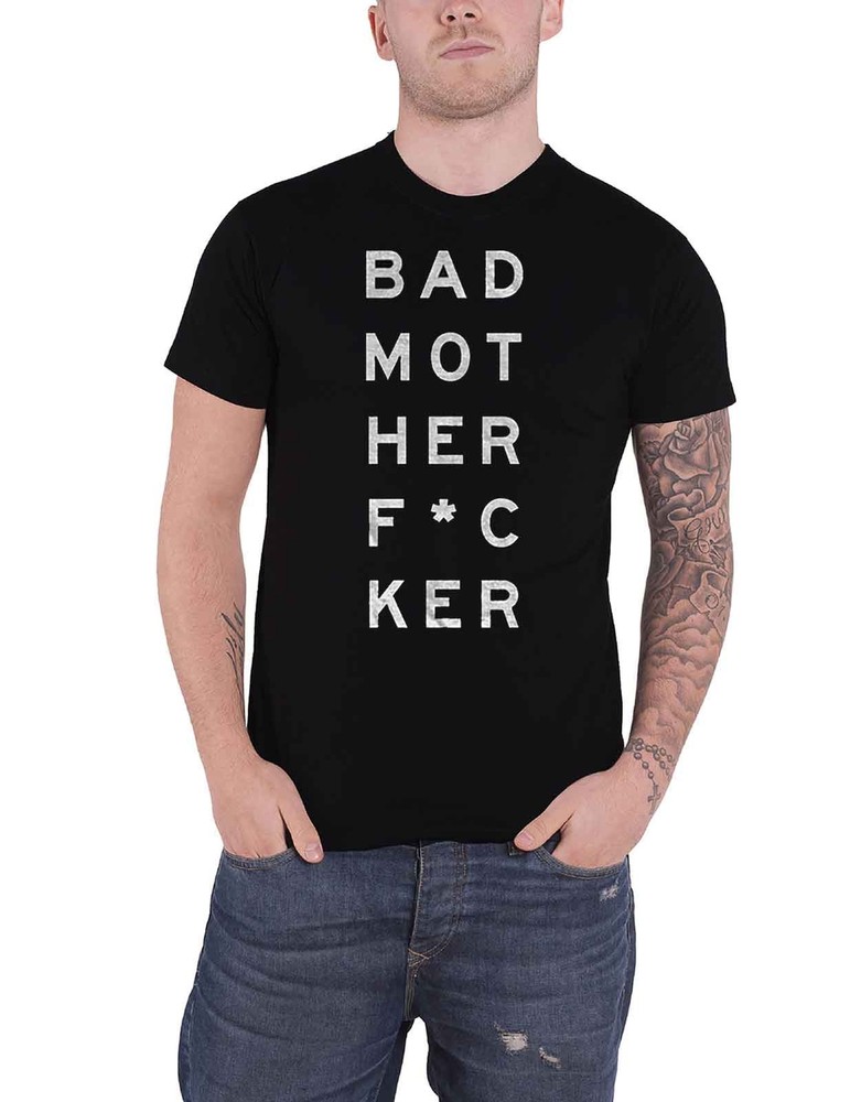 Machine Gun Kelly Bad Mo-Fu Logo Official Black Mens T-Shirt