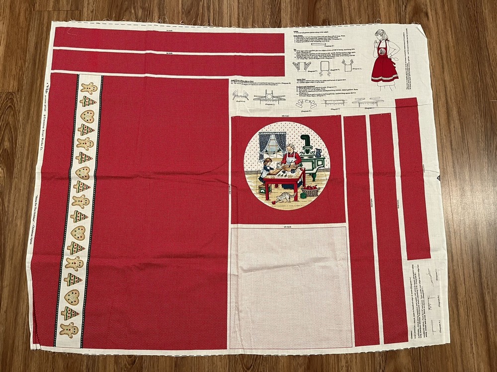 Vintage VIP Cranston Print Works HOME FOR THE HOLIDAYS Christmas Apron