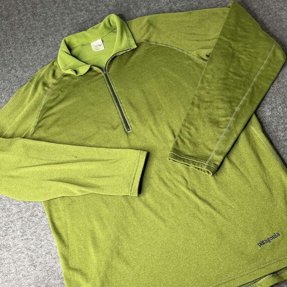 Vintage Patagonia R1 Polartec 1/4 Zip Men L Pullover Base Layer Made in USA