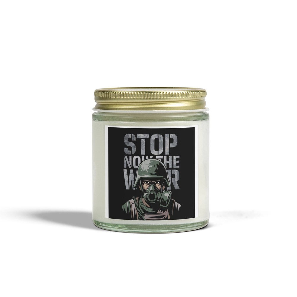 Scented Candles, Soldier with Mask Gaz - Peaceful Home Decor, War Protest